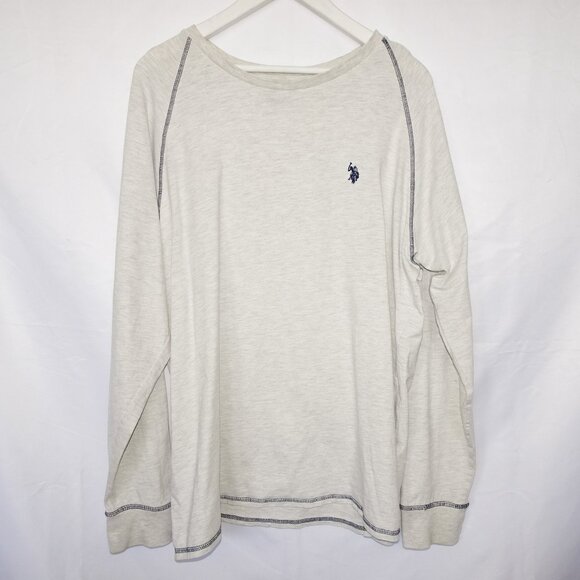 US Polo Assn Light Grey Long Sleeve Shirt - Picture 1 of 4